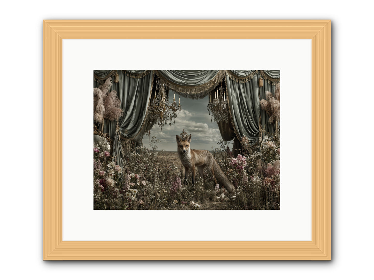 The Balcony at Moon’s End -- Framed Print - Natural 12x9