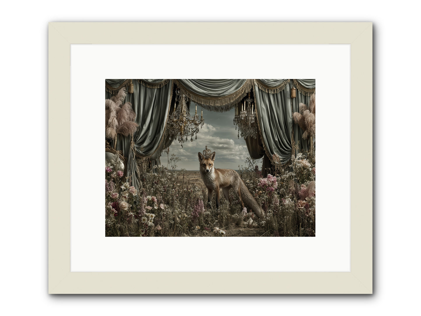 The Balcony at Moon’s End -- Framed Print - White 12x9