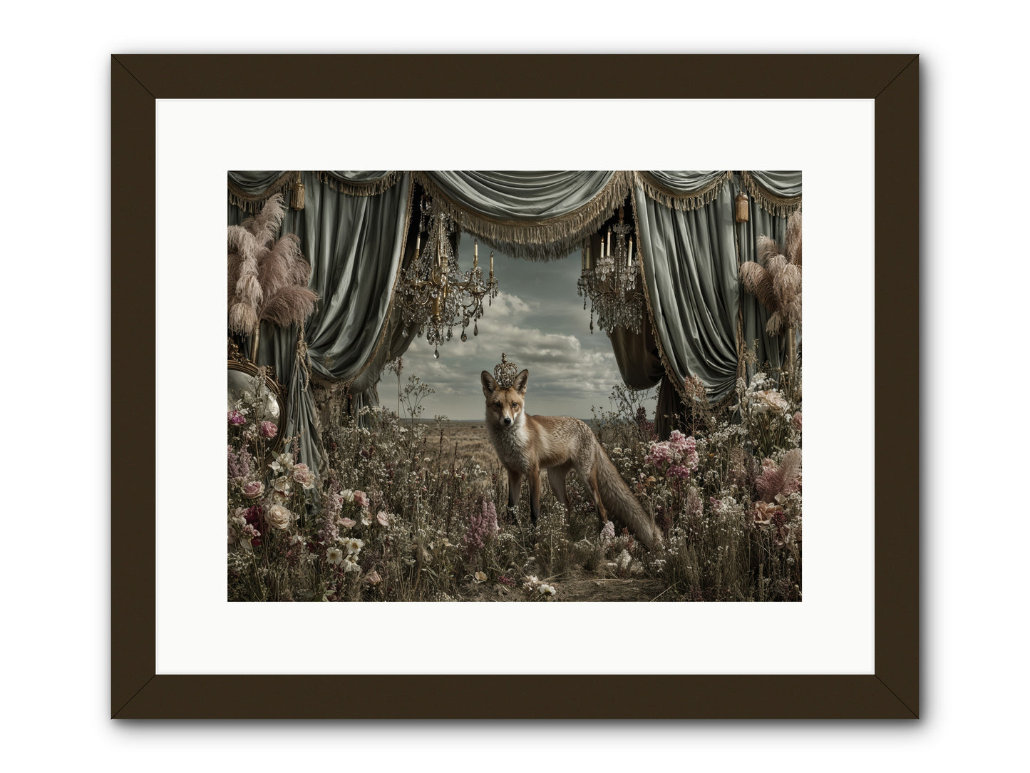 The Balcony at Moon’s End -- Framed Print - Black 16x12