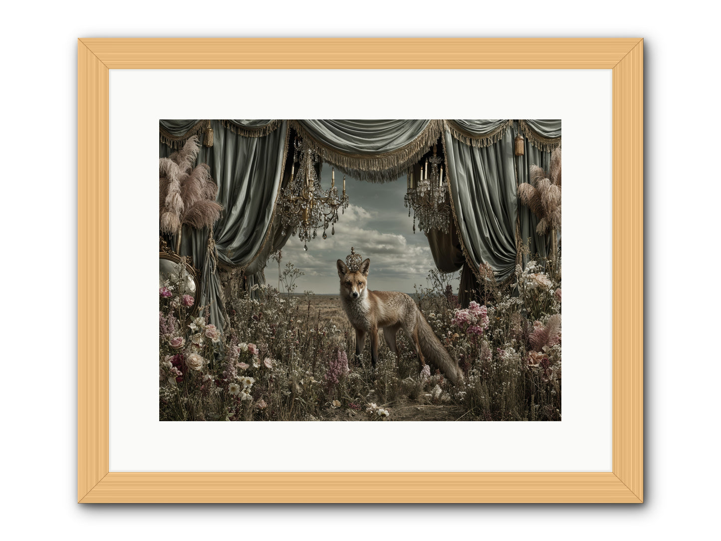 The Balcony at Moon’s End -- Framed Print - Natural 16x12