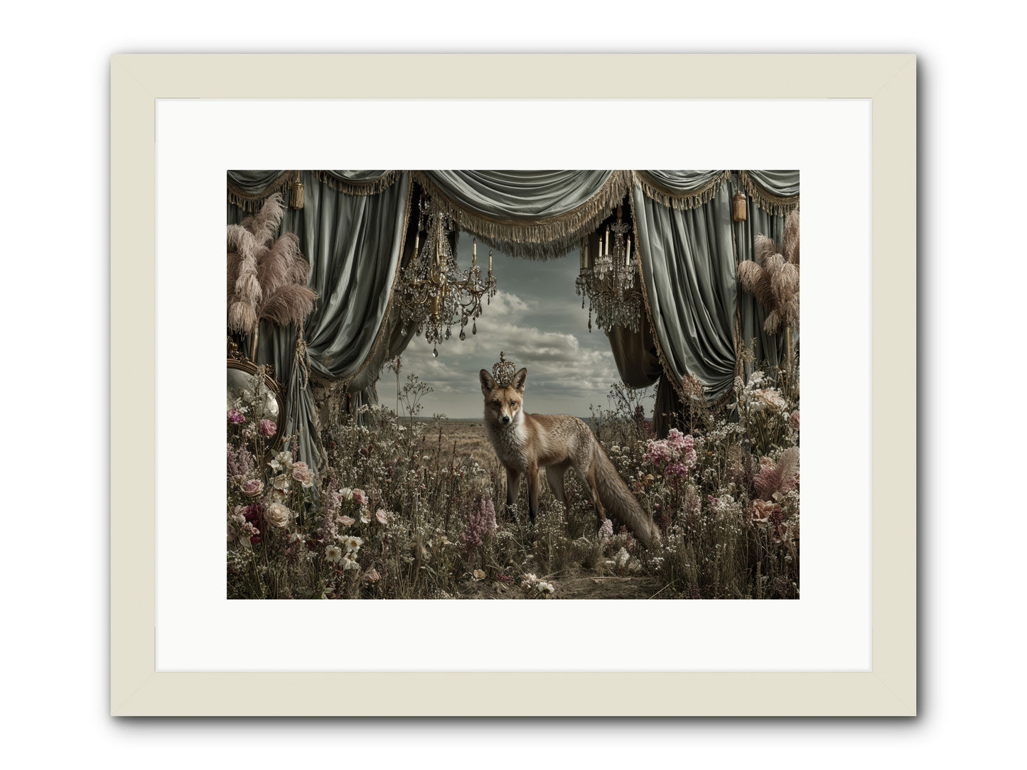 The Balcony at Moon’s End -- Framed Print - White 16x12