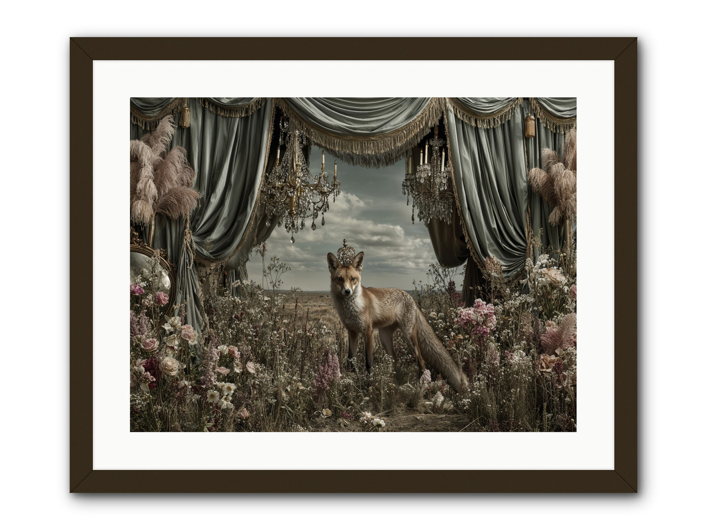 The Balcony at Moon’s End -- Framed Print - Black 24x18