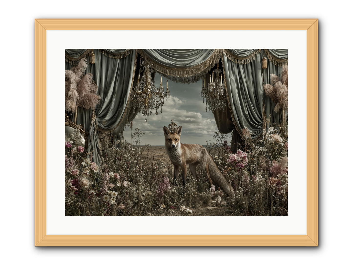 The Balcony at Moon’s End -- Framed Print - Natural 24x18