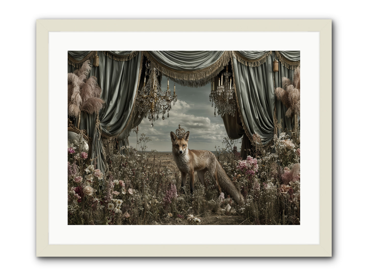 The Balcony at Moon’s End -- Framed Print - White 24x18