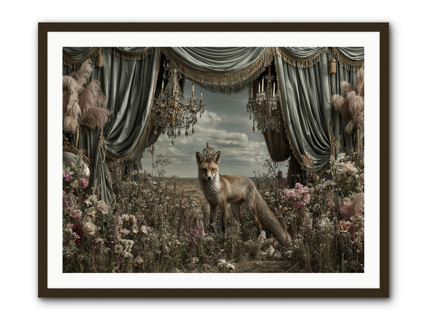 The Balcony at Moon’s End -- Framed Print - Black 40x30