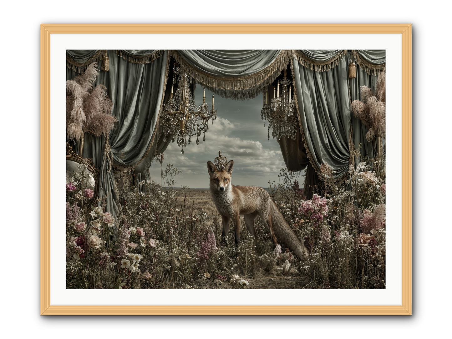The Balcony at Moon’s End -- Framed Print - Natural 40x30