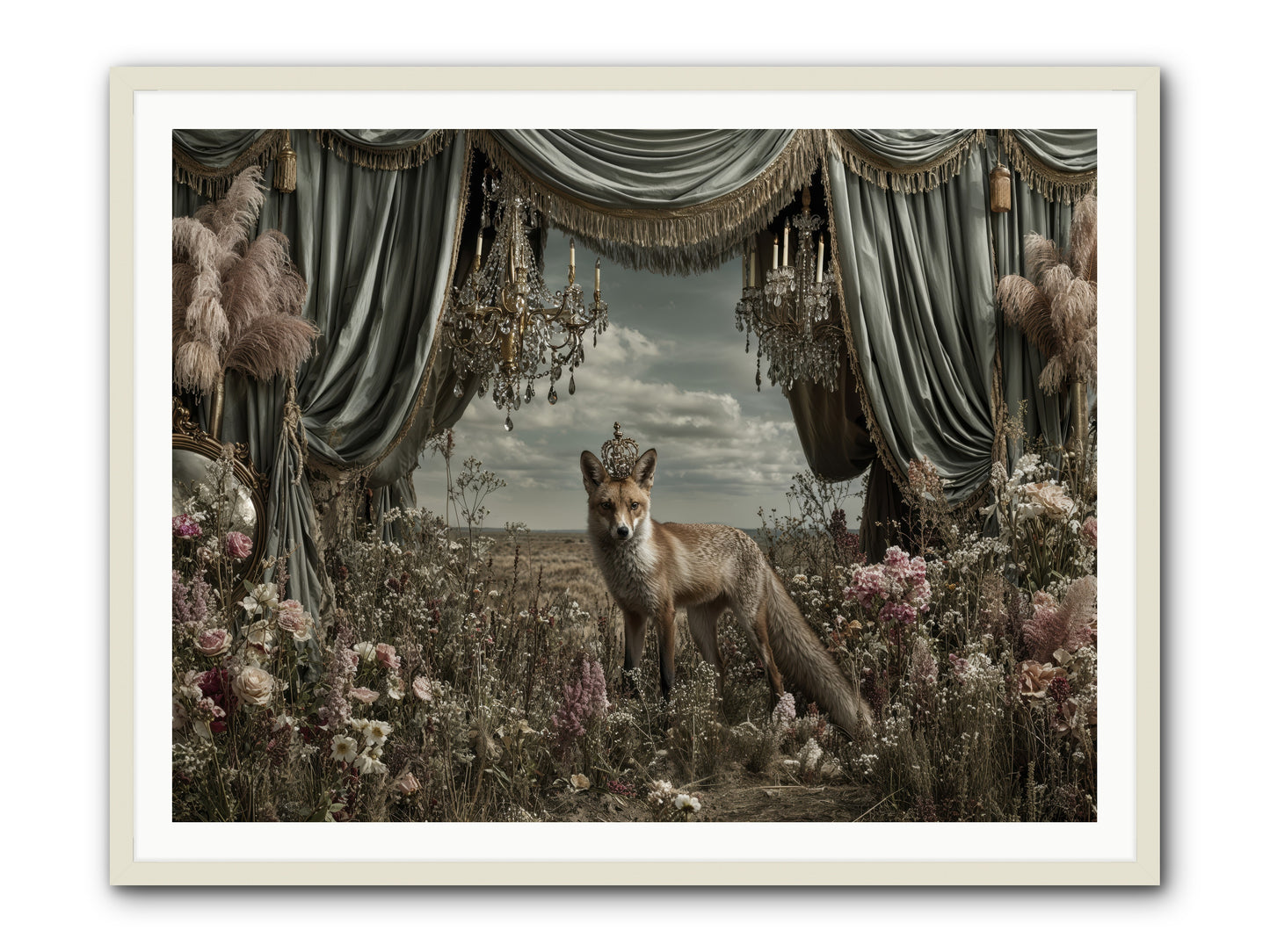 The Balcony at Moon’s End -- Framed Print - White 48x36
