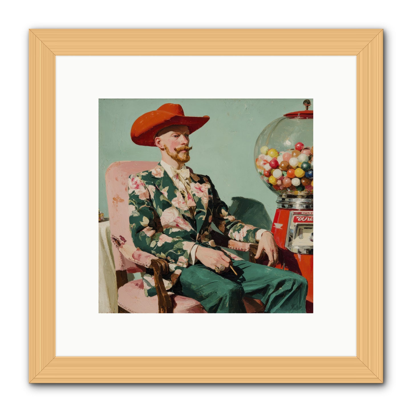 The Ballroom Without Music -- Framed Print - Natural 10x10