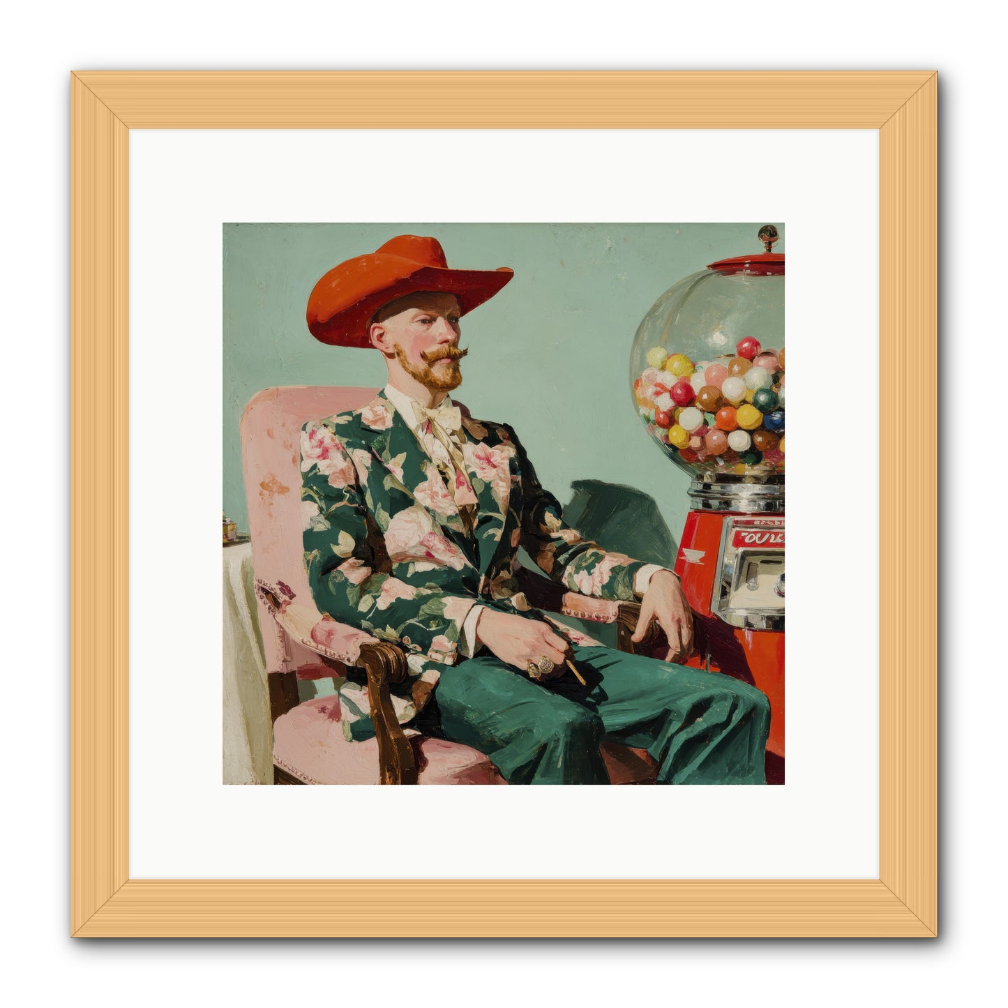 The Ballroom Without Music -- Framed Print - Natural 12x12