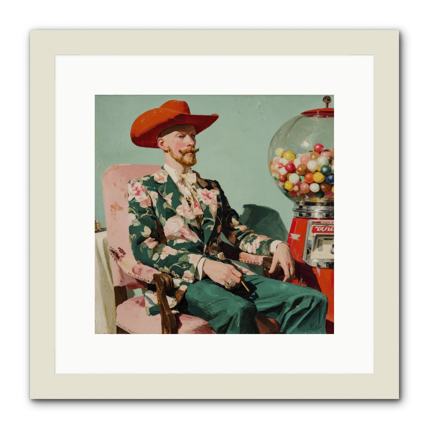 The Ballroom Without Music -- Framed Print - White 12x12