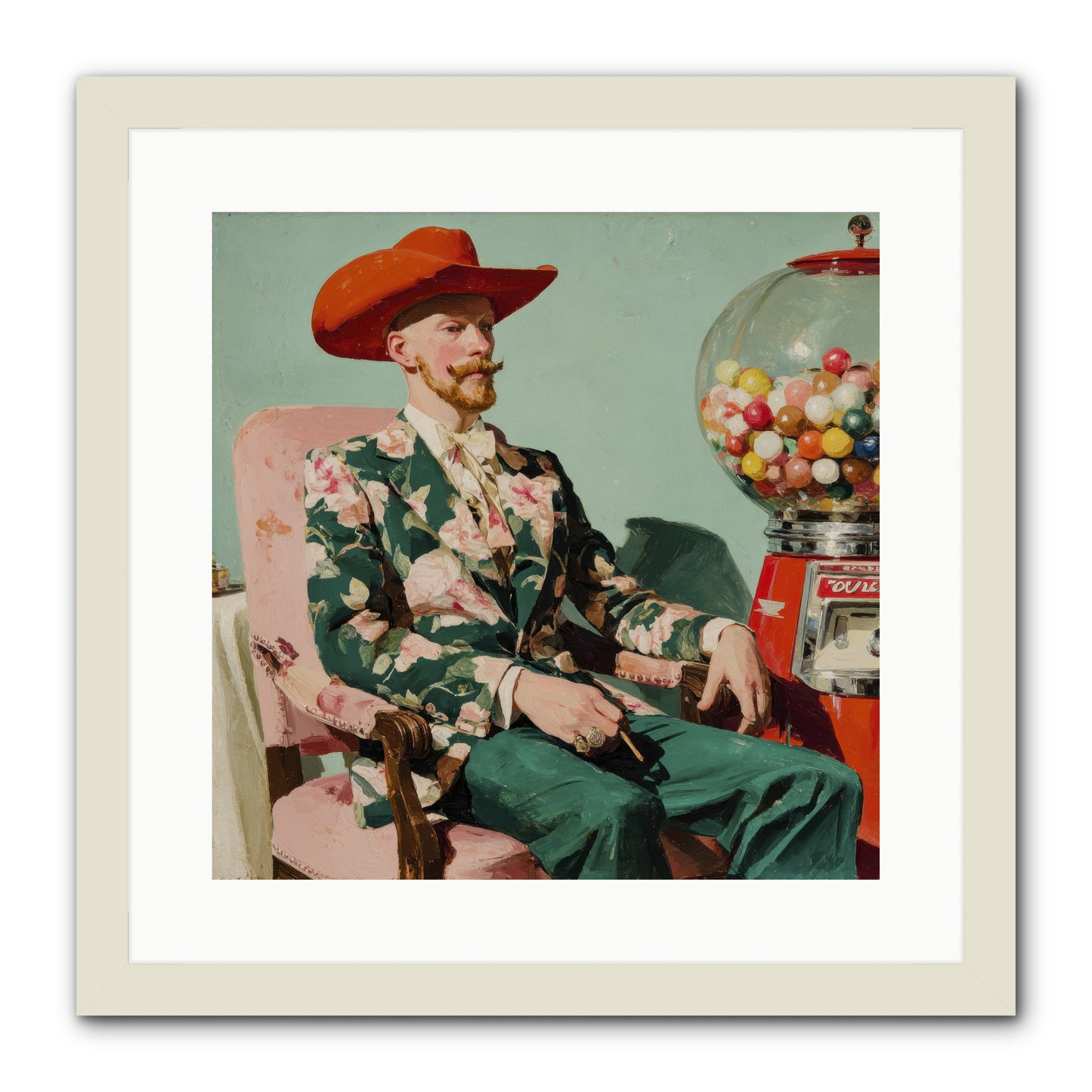 The Ballroom Without Music -- Framed Print - White 16x16