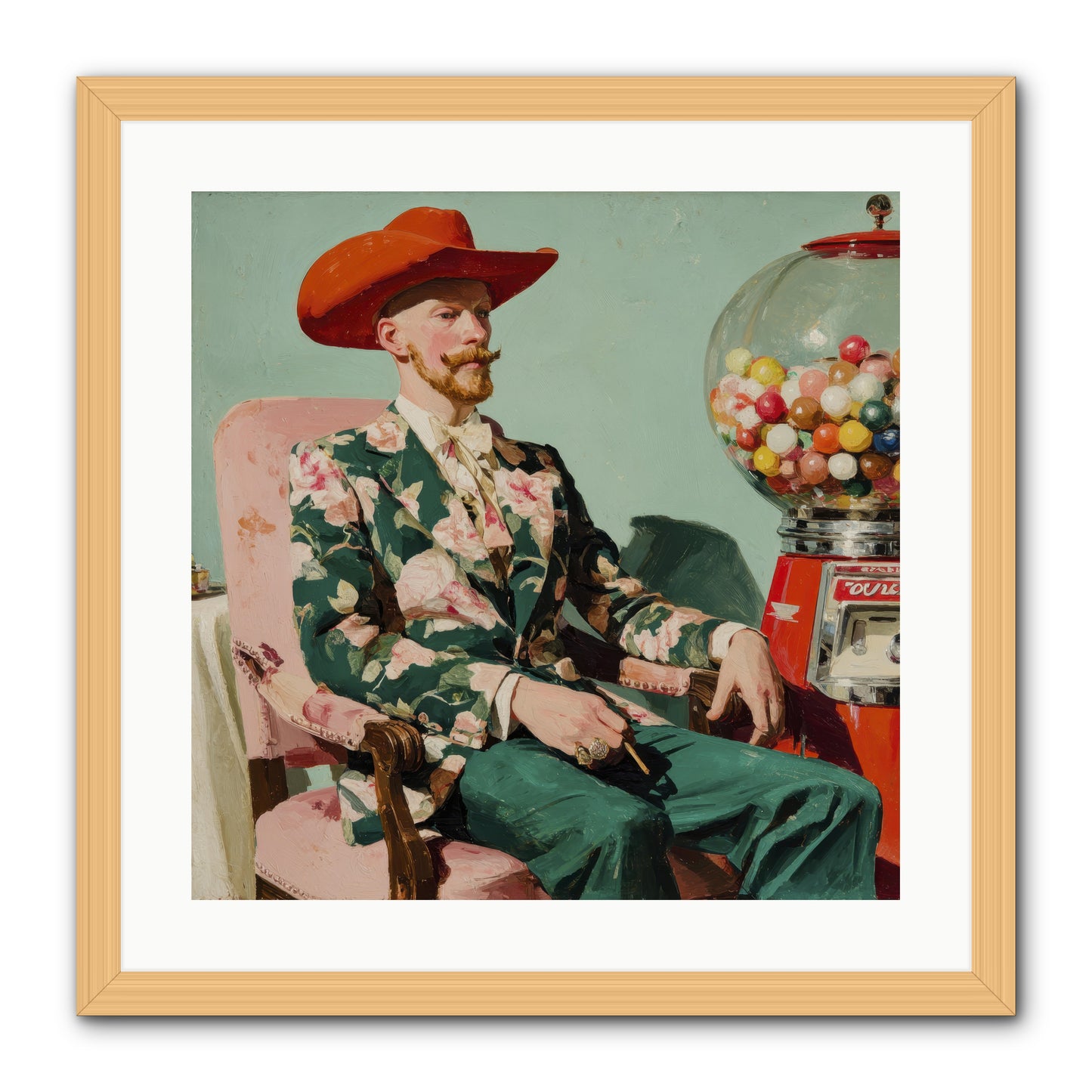 The Ballroom Without Music -- Framed Print - Natural 20x20