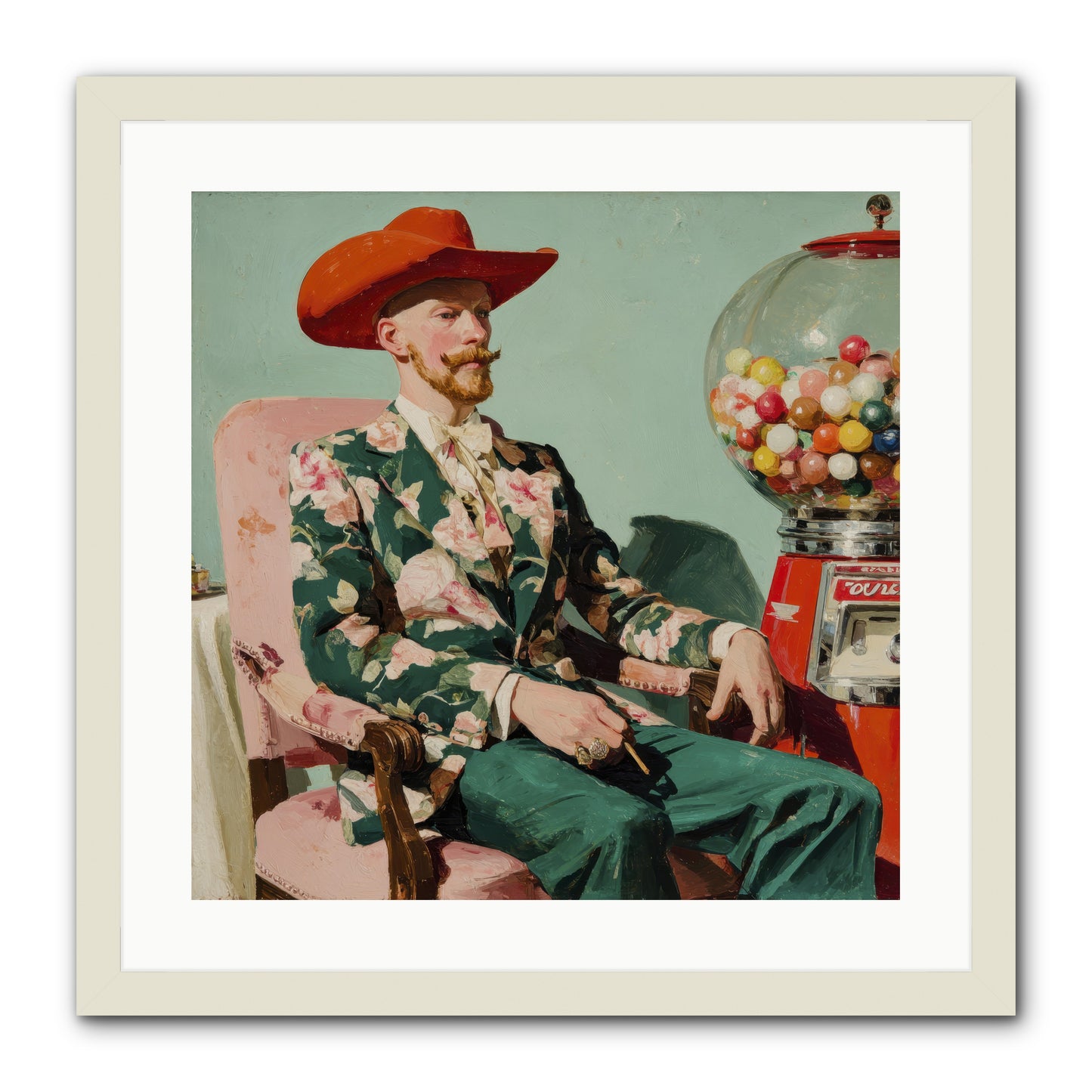 The Ballroom Without Music -- Framed Print - White 20x20