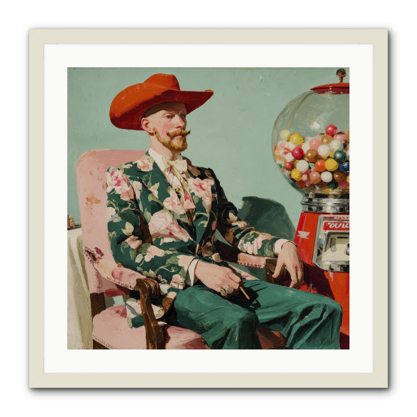The Ballroom Without Music -- Framed Print - White 24x24