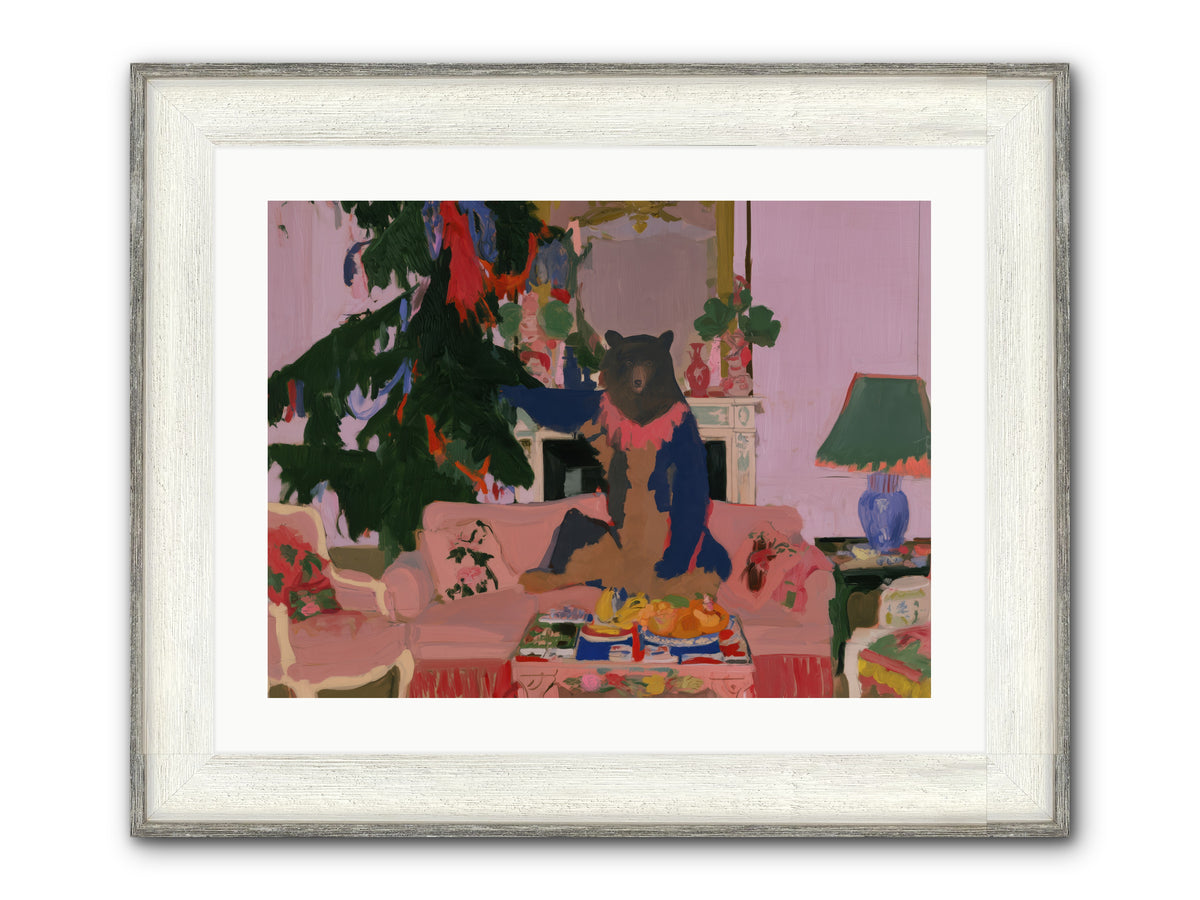 The Bear’s Secret Party — The-Bear’s-Secret-Party-24x18-Framed-Print-Driftwood-White.jpg