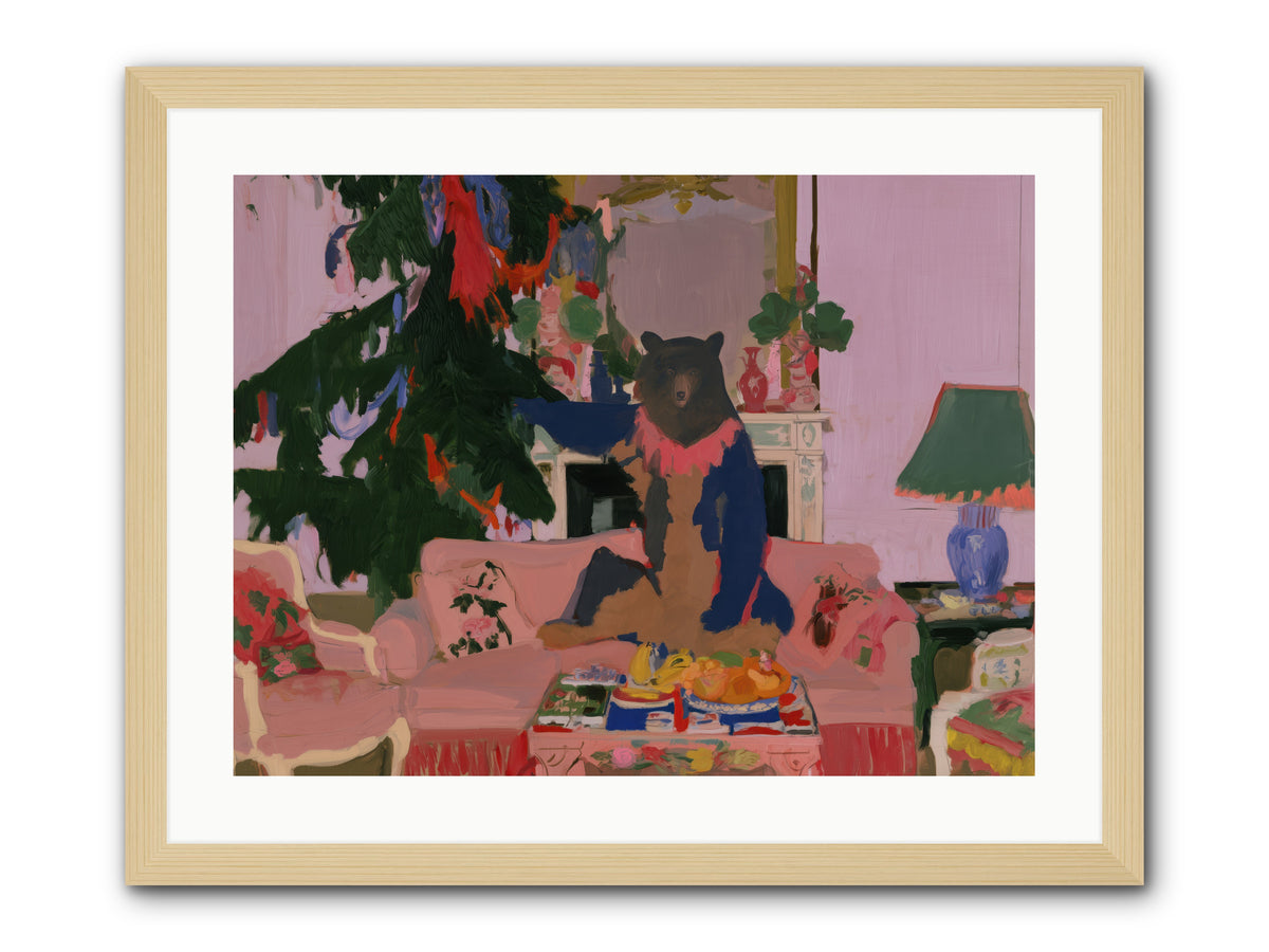 The Bear’s Secret Party — The-Bear’s-Secret-Party-24x18-Framed-Print-Natural.jpg