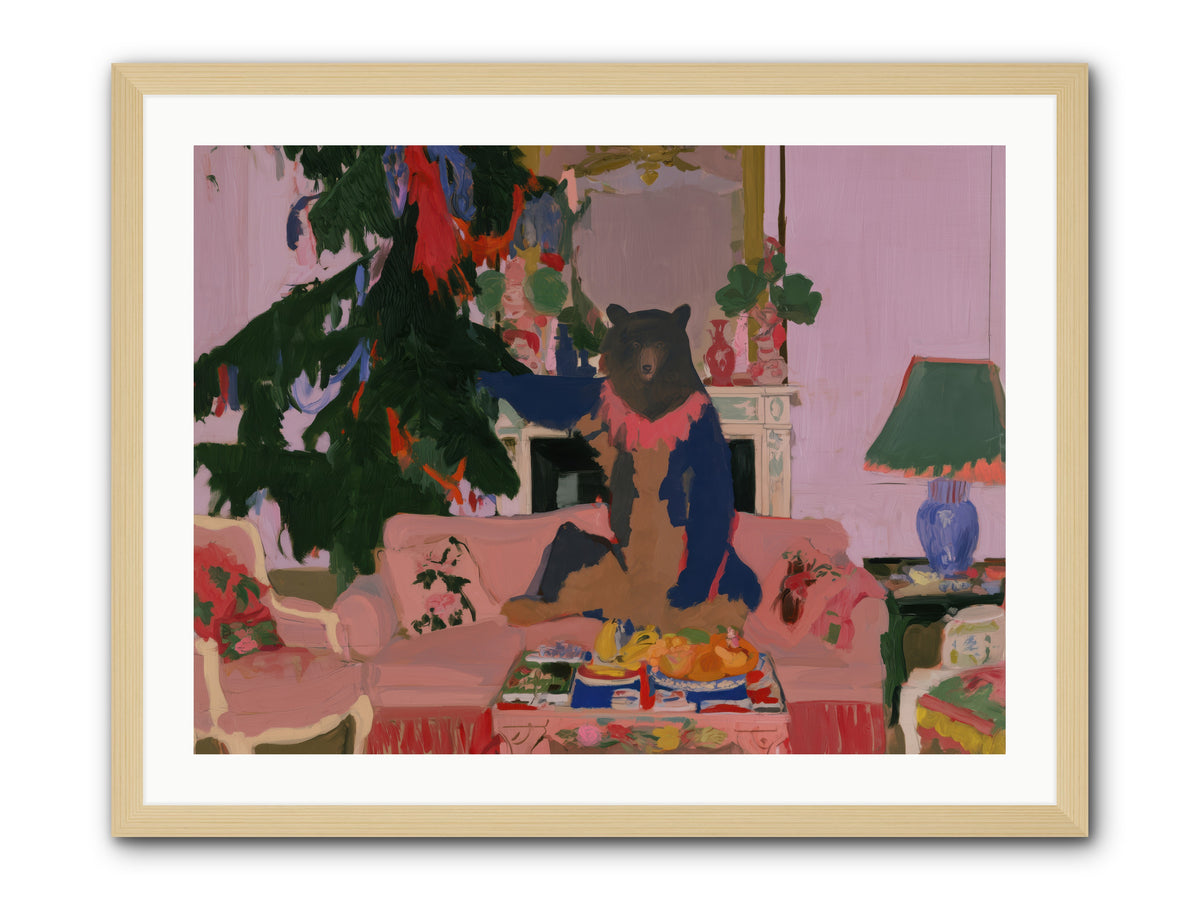 The Bear’s Secret Party — The-Bear’s-Secret-Party-32x24-Framed-Print-Natural.jpg
