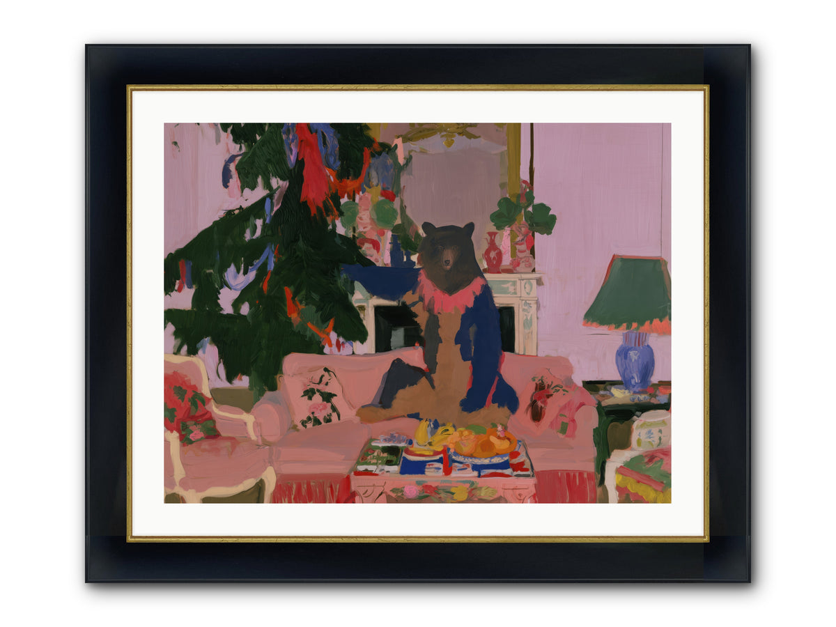 The Bear’s Secret Party — The-Bear’s-Secret-Party-32x24-Framed-Print-Wide-Black-w-Gold.jpg