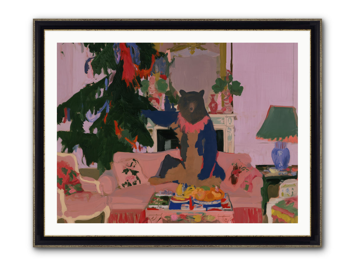The Bear’s Secret Party — The-Bear’s-Secret-Party-40x30-Framed-Print-Black-Gold.jpg
