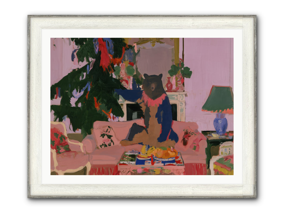 The Bear’s Secret Party — The-Bear’s-Secret-Party-40x30-Framed-Print-Driftwood-White.jpg