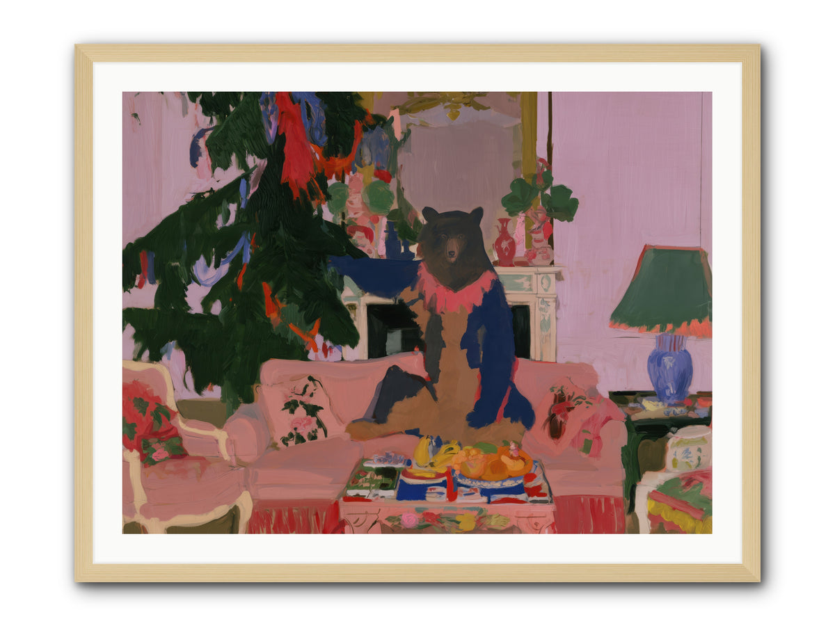 The Bear’s Secret Party — The-Bear’s-Secret-Party-40x30-Framed-Print-Natural.jpg
