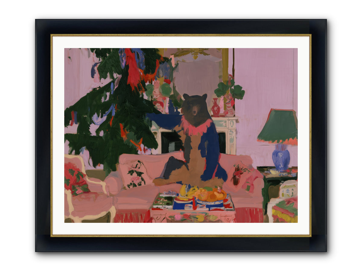 The Bear’s Secret Party — The-Bear’s-Secret-Party-40x30-Framed-Print-Wide-Black-w-Gold.jpg