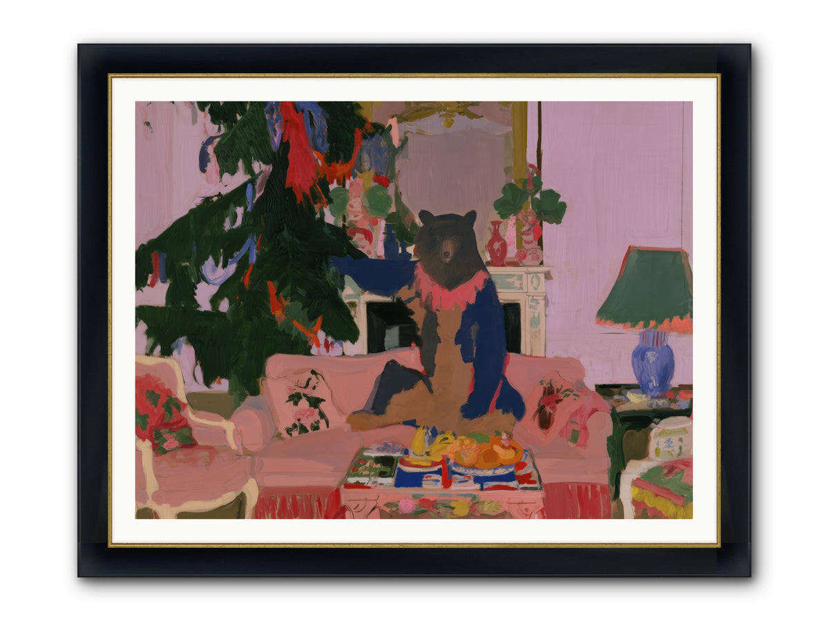 The Bear’s Secret Party — The-Bear’s-Secret-Party-48x36-Framed-Print-Wide-Black-w-Gold.jpg