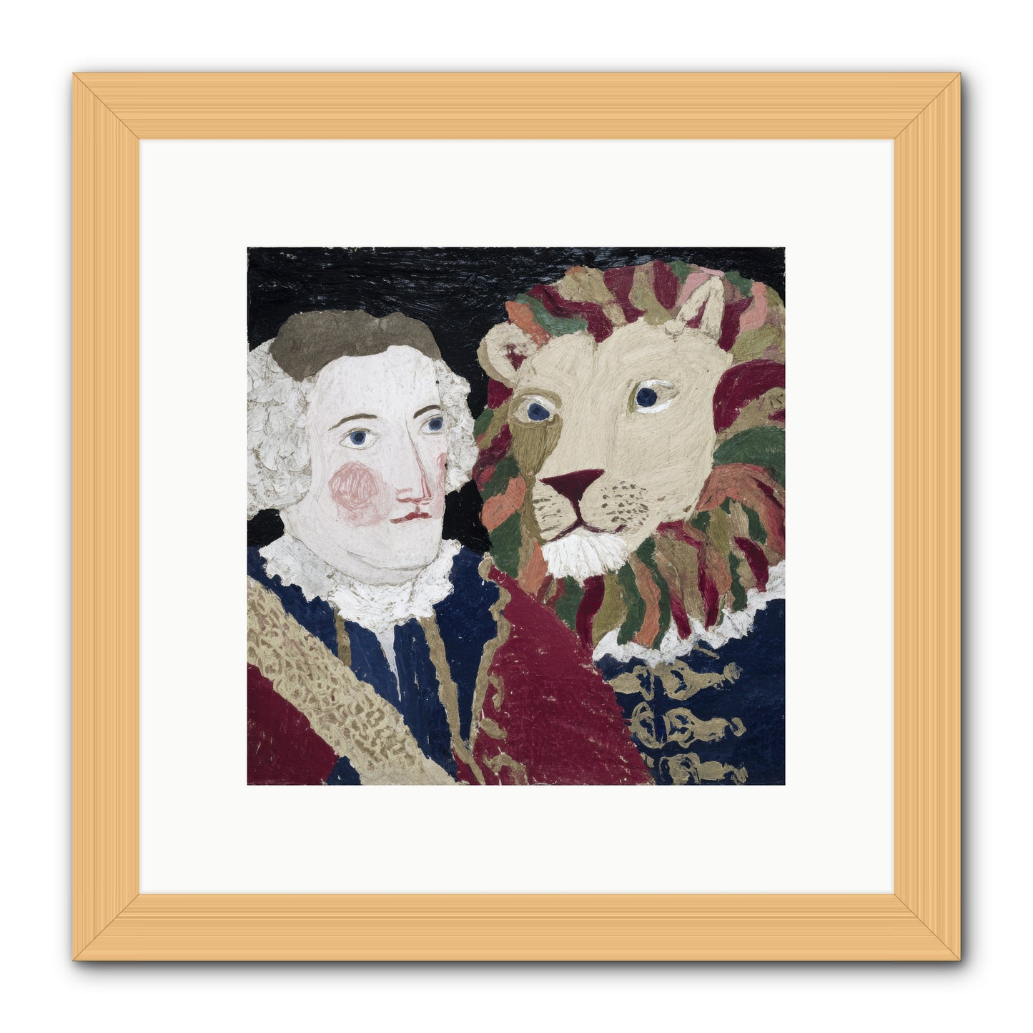 The Beast Who Learned to Bow -- Framed Print - Natural 10x10