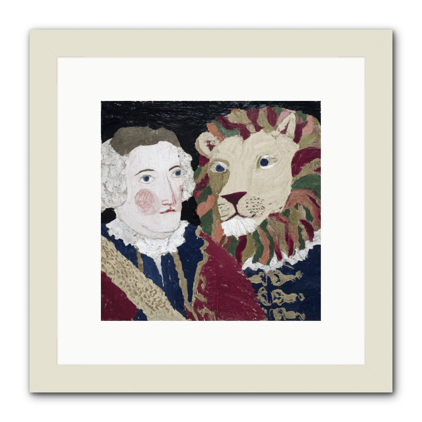 The Beast Who Learned to Bow -- Framed Print - White 10x10