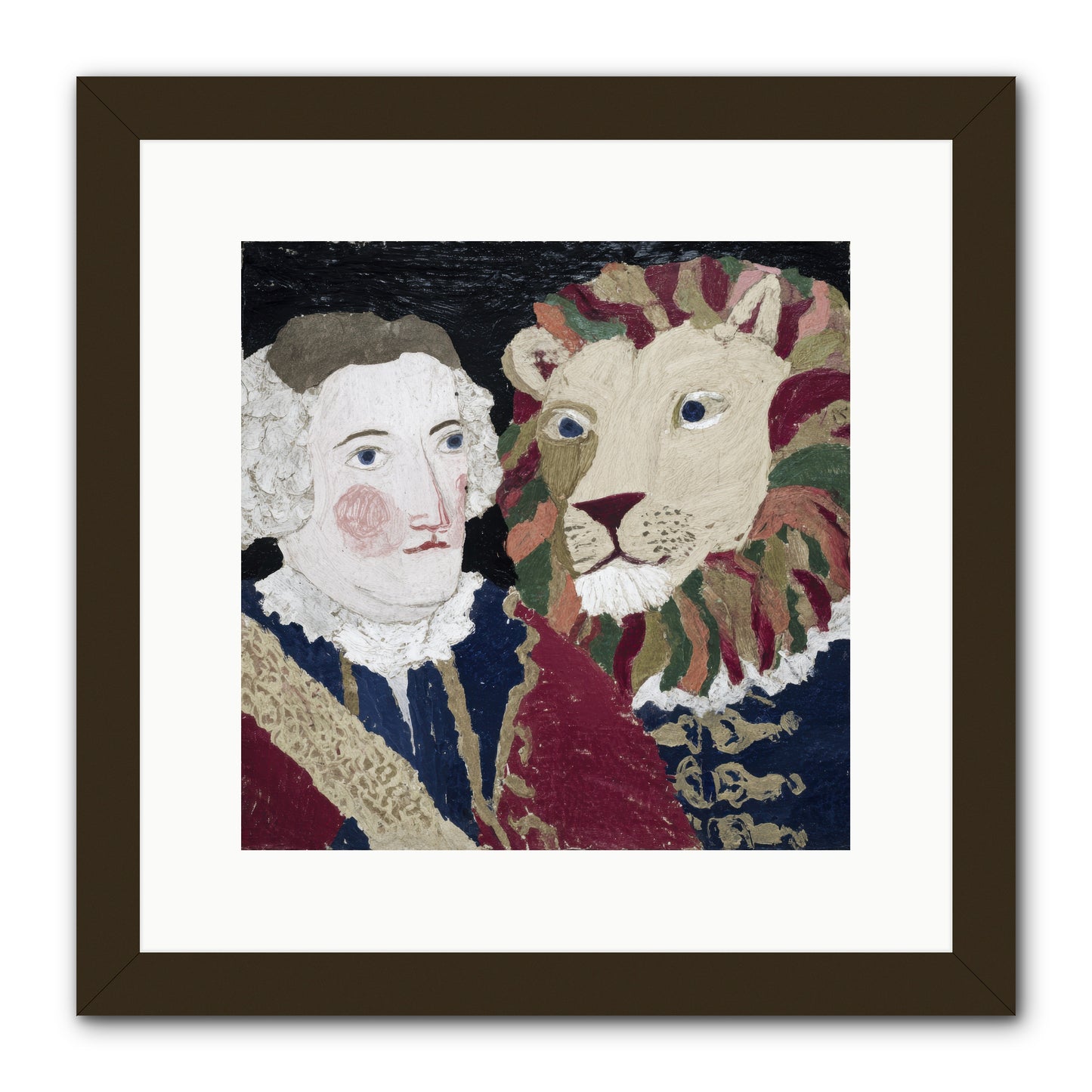 The Beast Who Learned to Bow -- Framed Print - Black 12x12