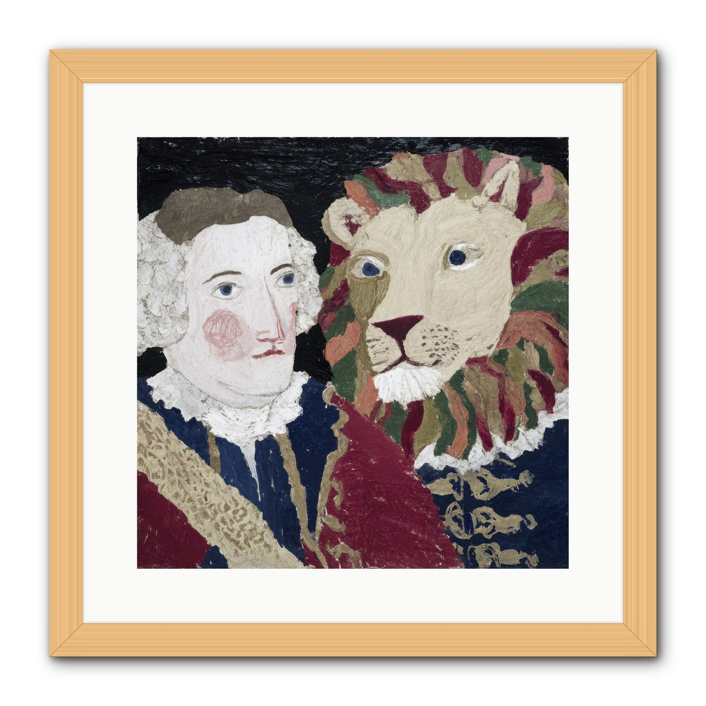 The Beast Who Learned to Bow -- Framed Print - Natural 16x16