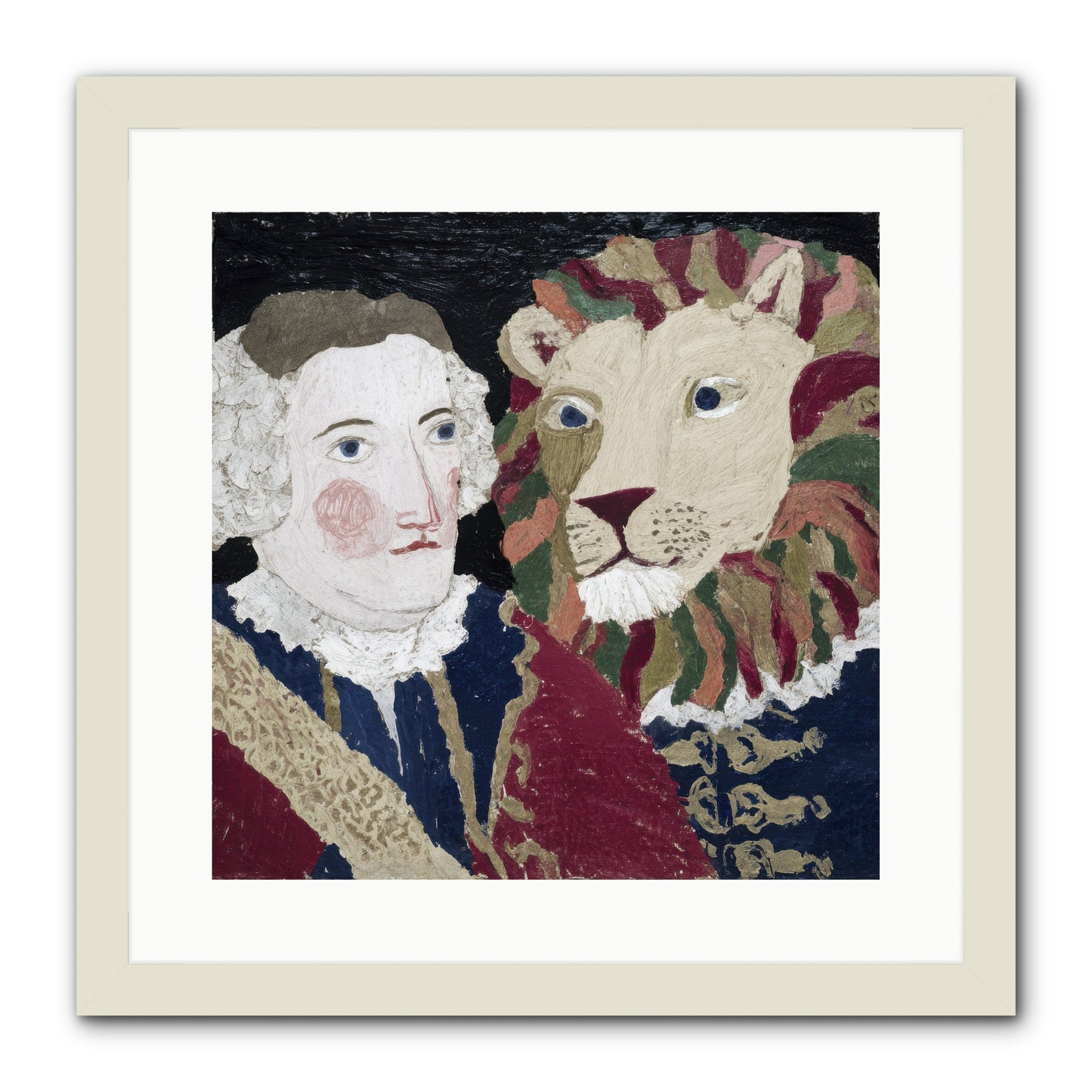 The Beast Who Learned to Bow -- Framed Print - White 16x16