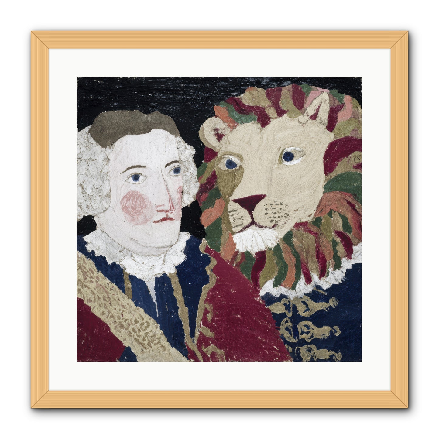 The Beast Who Learned to Bow -- Framed Print - Natural 20x20