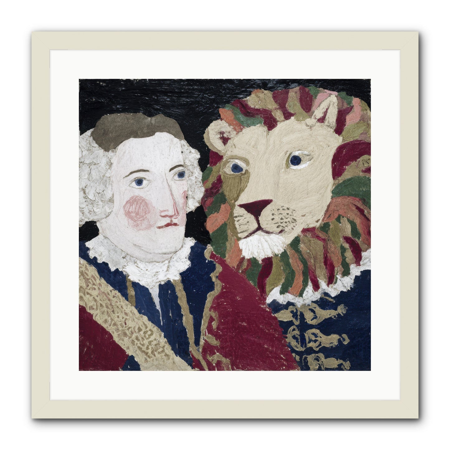 The Beast Who Learned to Bow -- Framed Print - White 20x20