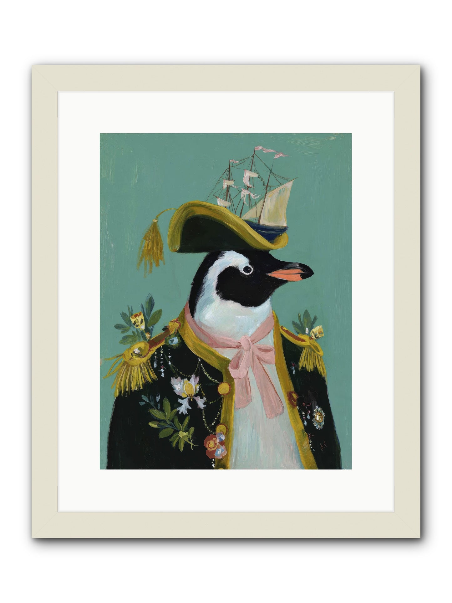 The Beguiling Promenade -- Framed Print - White 12x16
