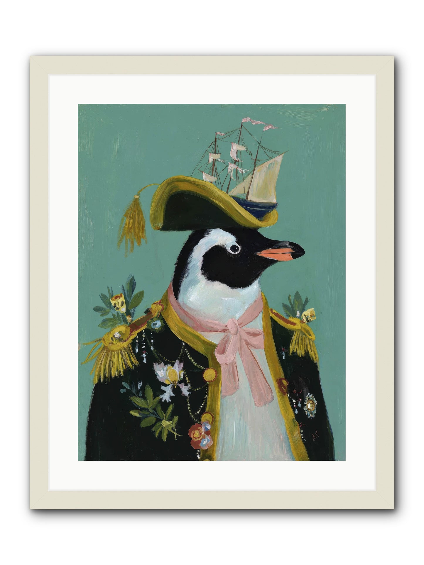 The Beguiling Promenade -- Framed Print - White 18x24