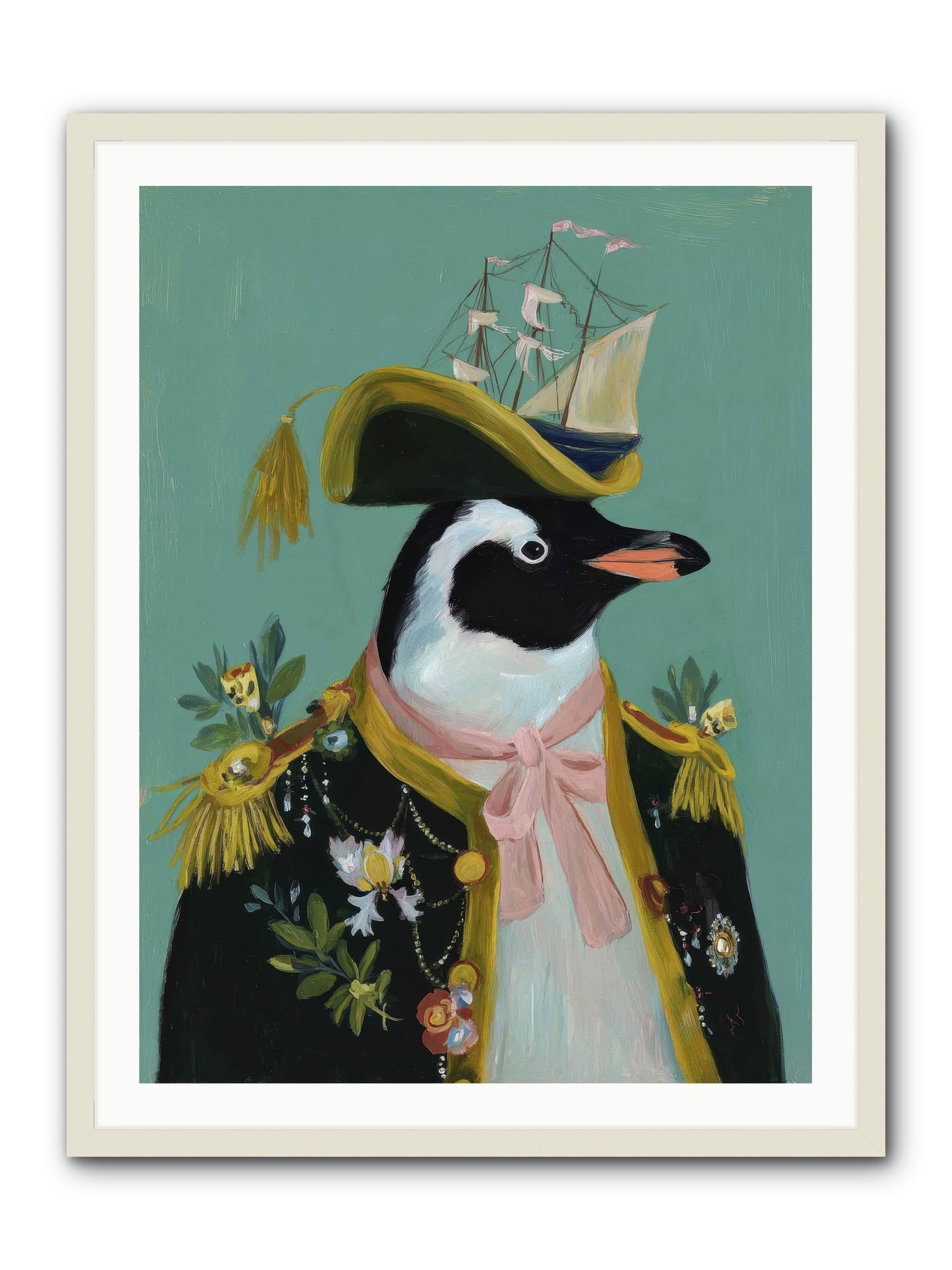 The Beguiling Promenade -- Framed Print - White 30x40
