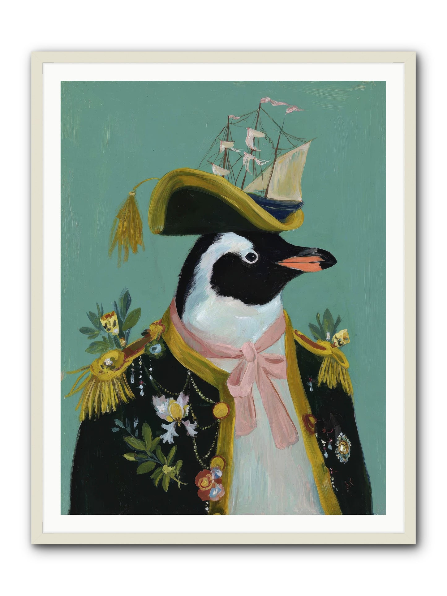 The Beguiling Promenade -- Framed Print - White 36x48