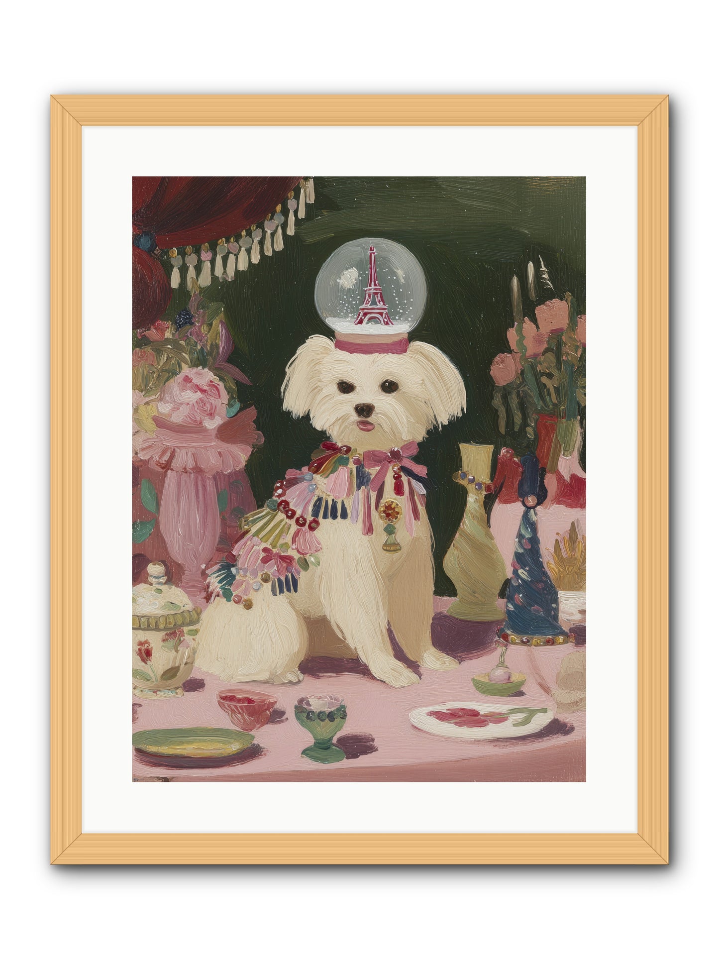 The Beguiling Tableau -- Framed Print - Natural 18x24