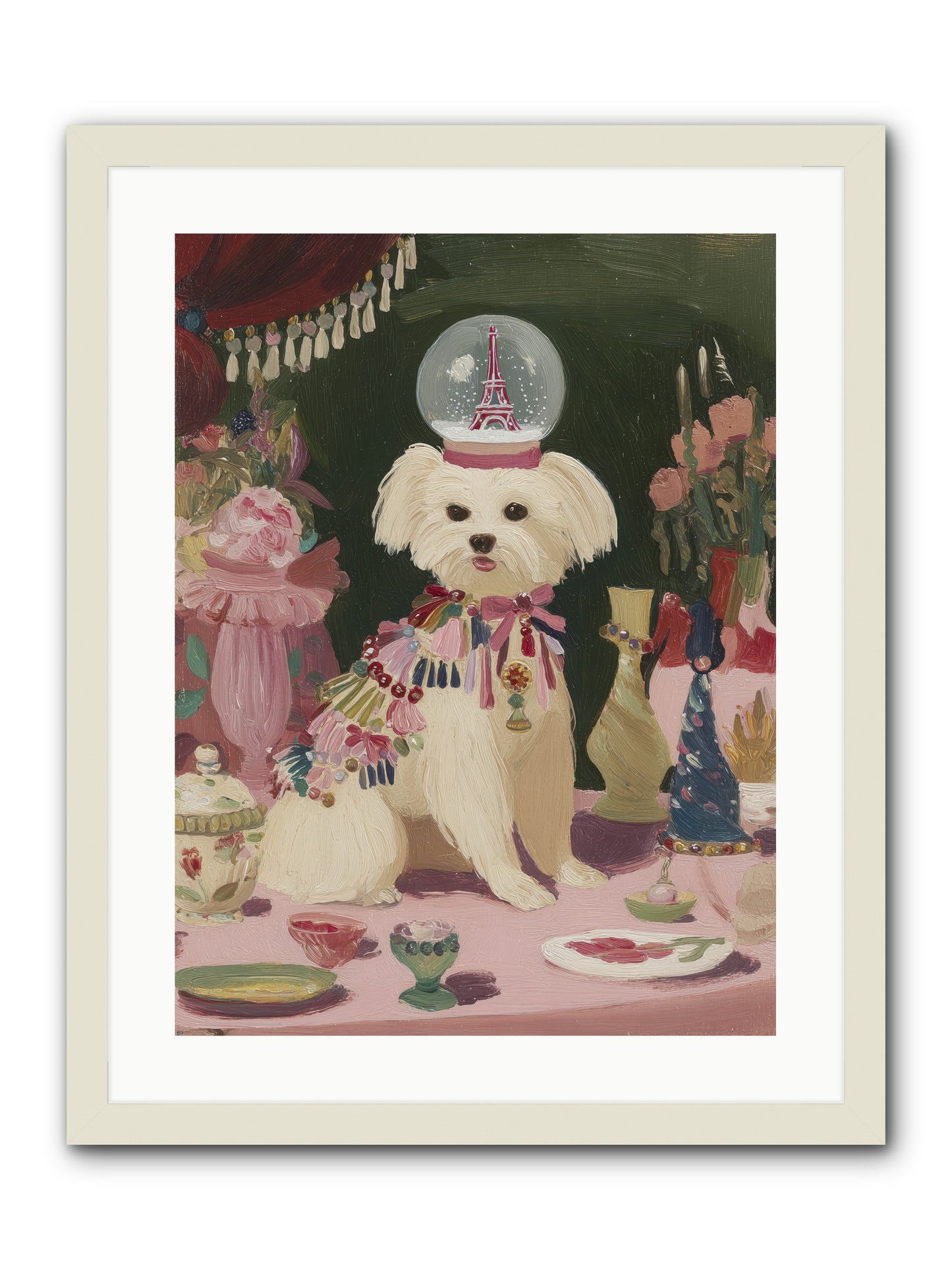 The Beguiling Tableau -- Framed Print - White 18x24