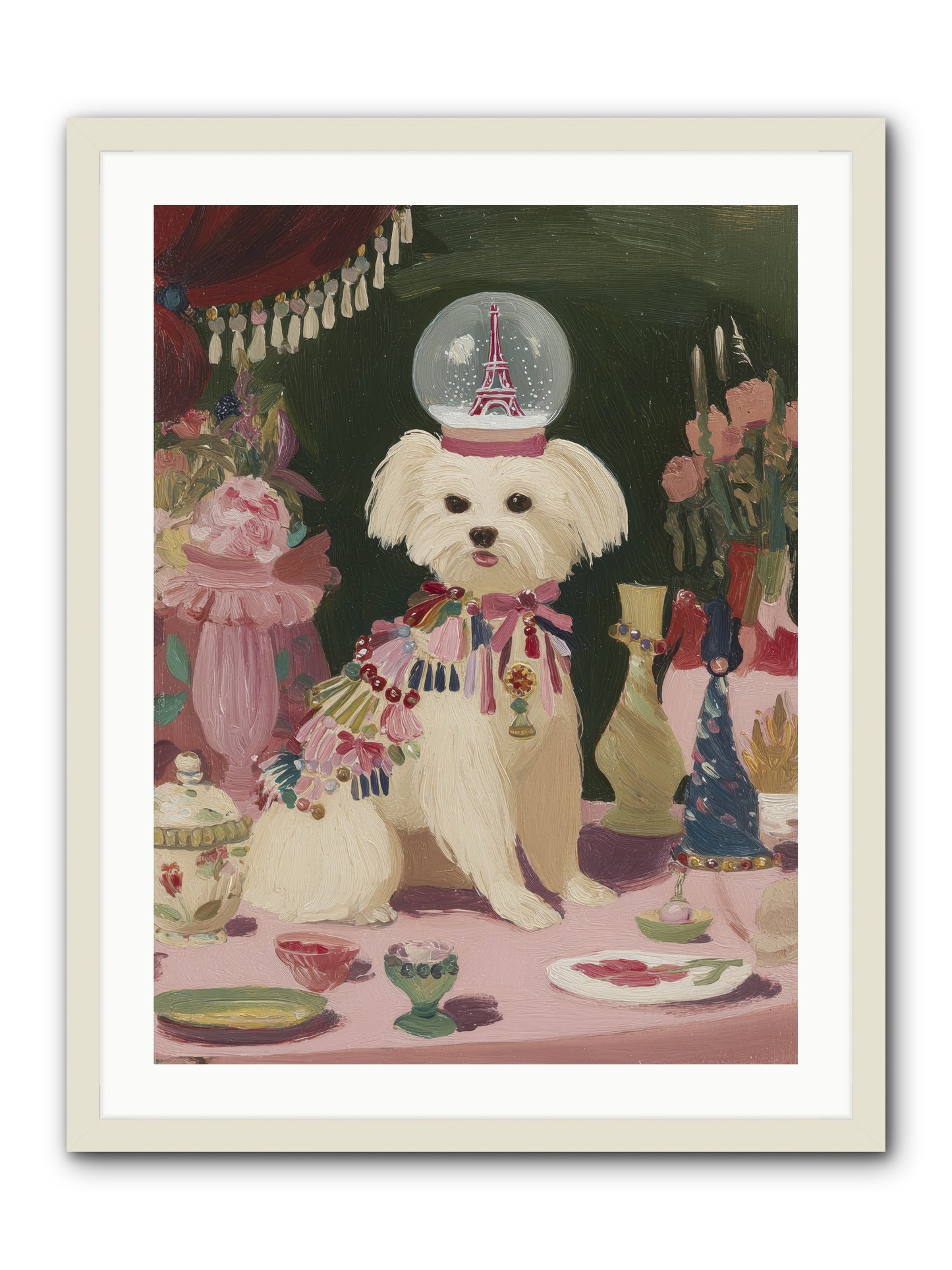 The Beguiling Tableau -- Framed Print - White 24x32