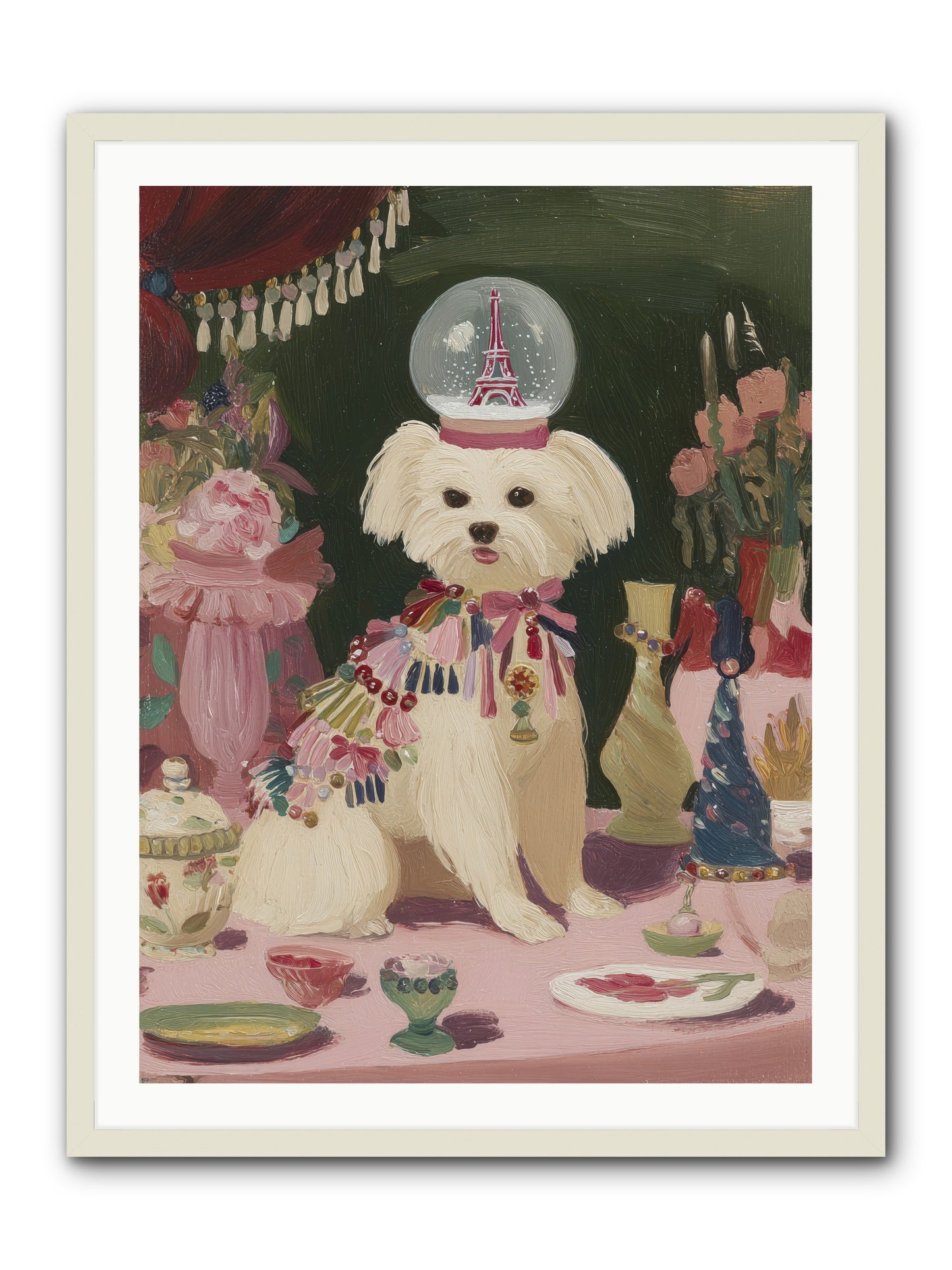 The Beguiling Tableau -- Framed Print - White 30x40