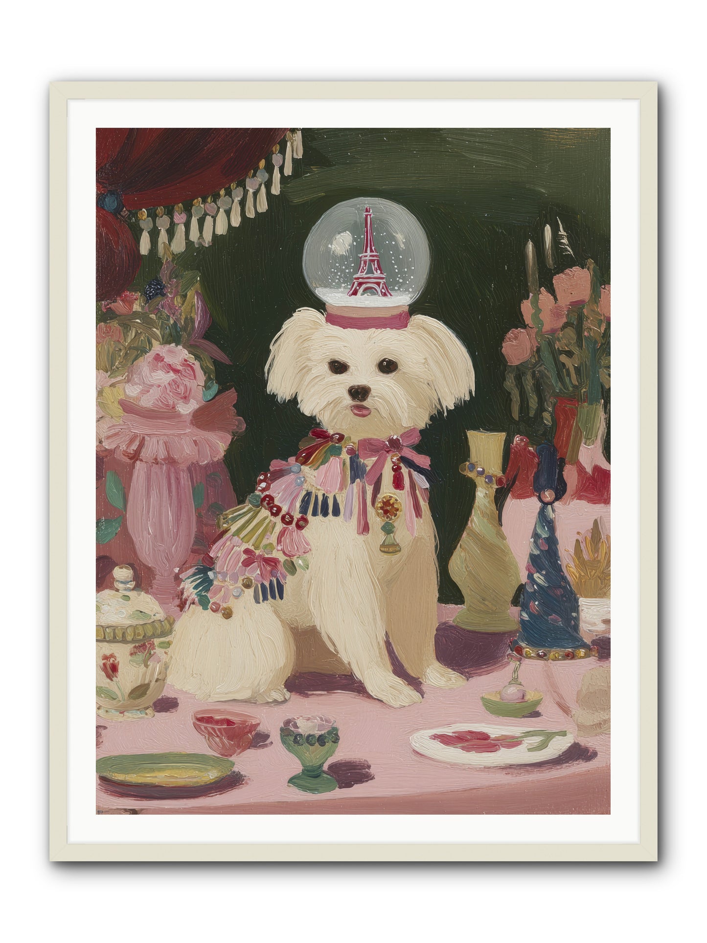 The Beguiling Tableau -- Framed Print - White 36x48