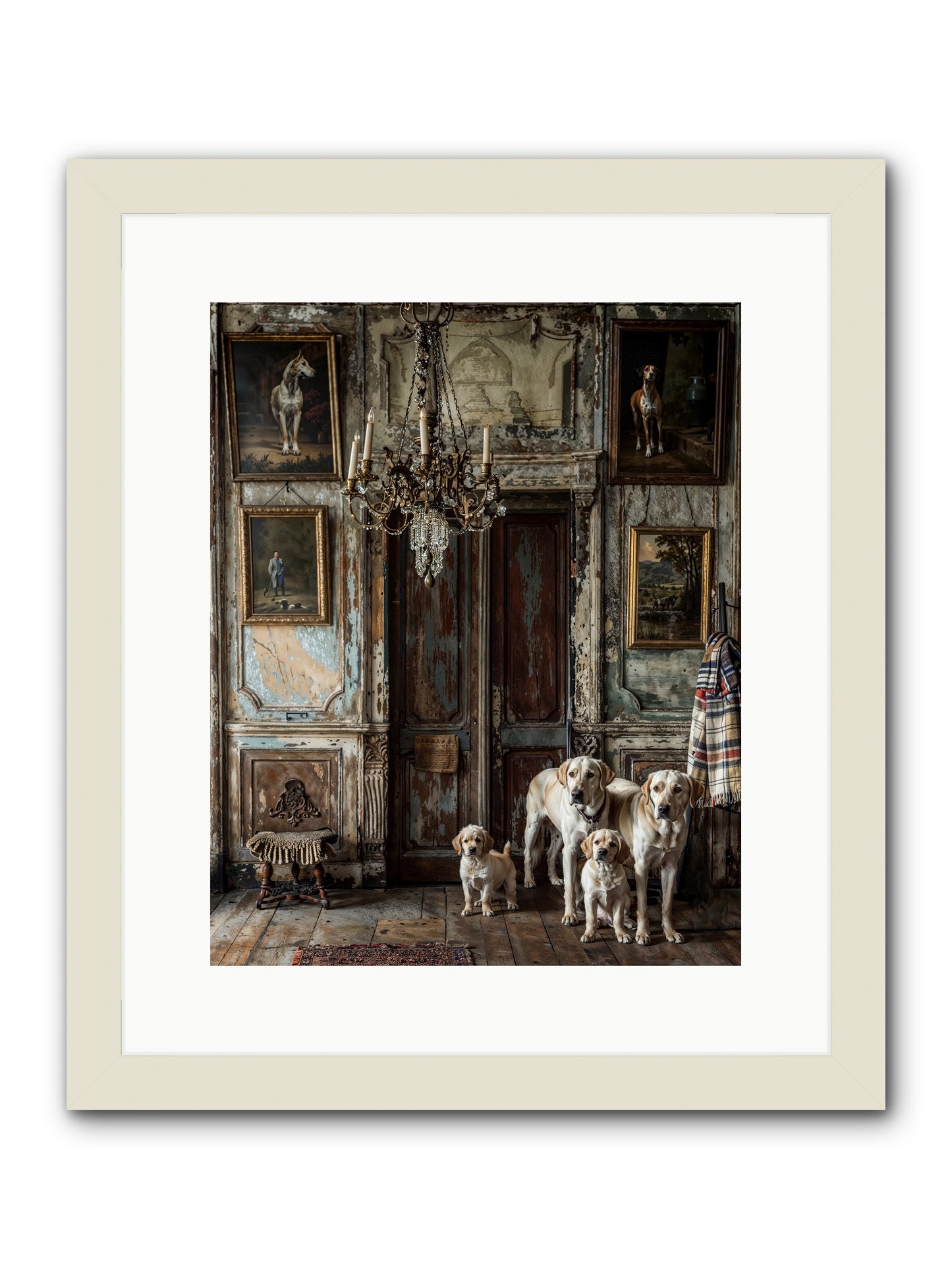 The Bespoke Leash Club -- Framed Print - White 12x15
