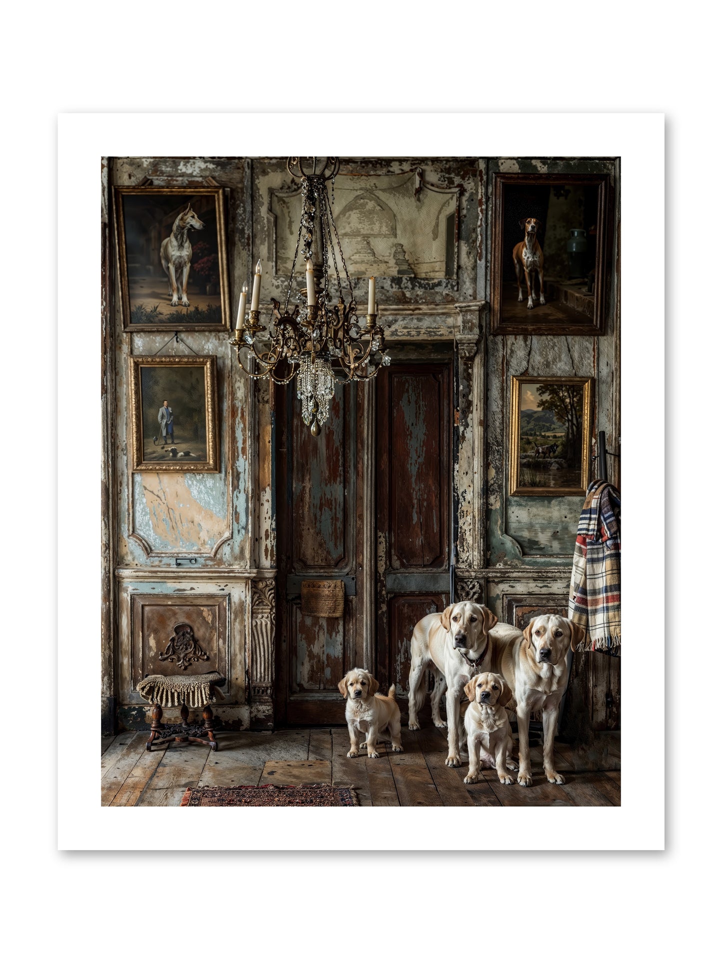 The Bespoke Leash Club -- Loose Canvas Print 12x15