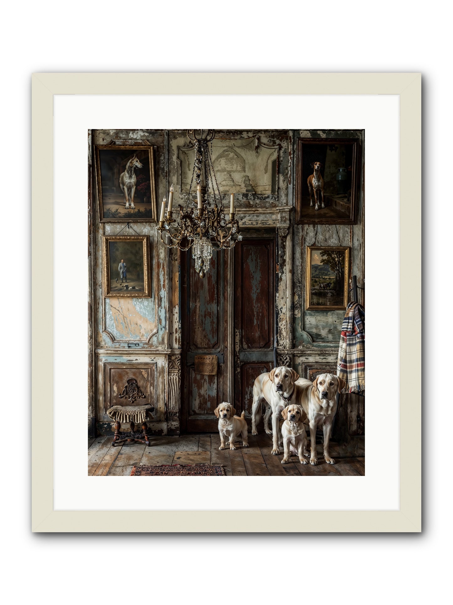 The Bespoke Leash Club -- Framed Print - White 16x20