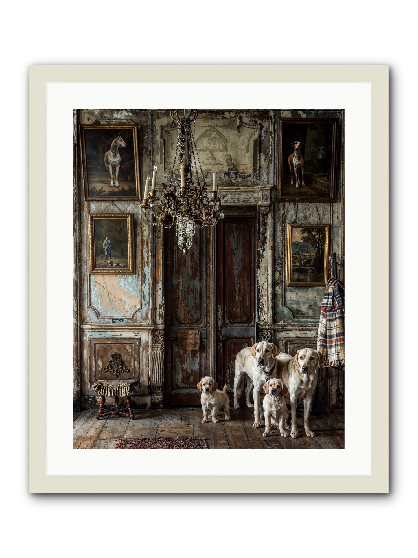 The Bespoke Leash Club -- Framed Print - White 20x25