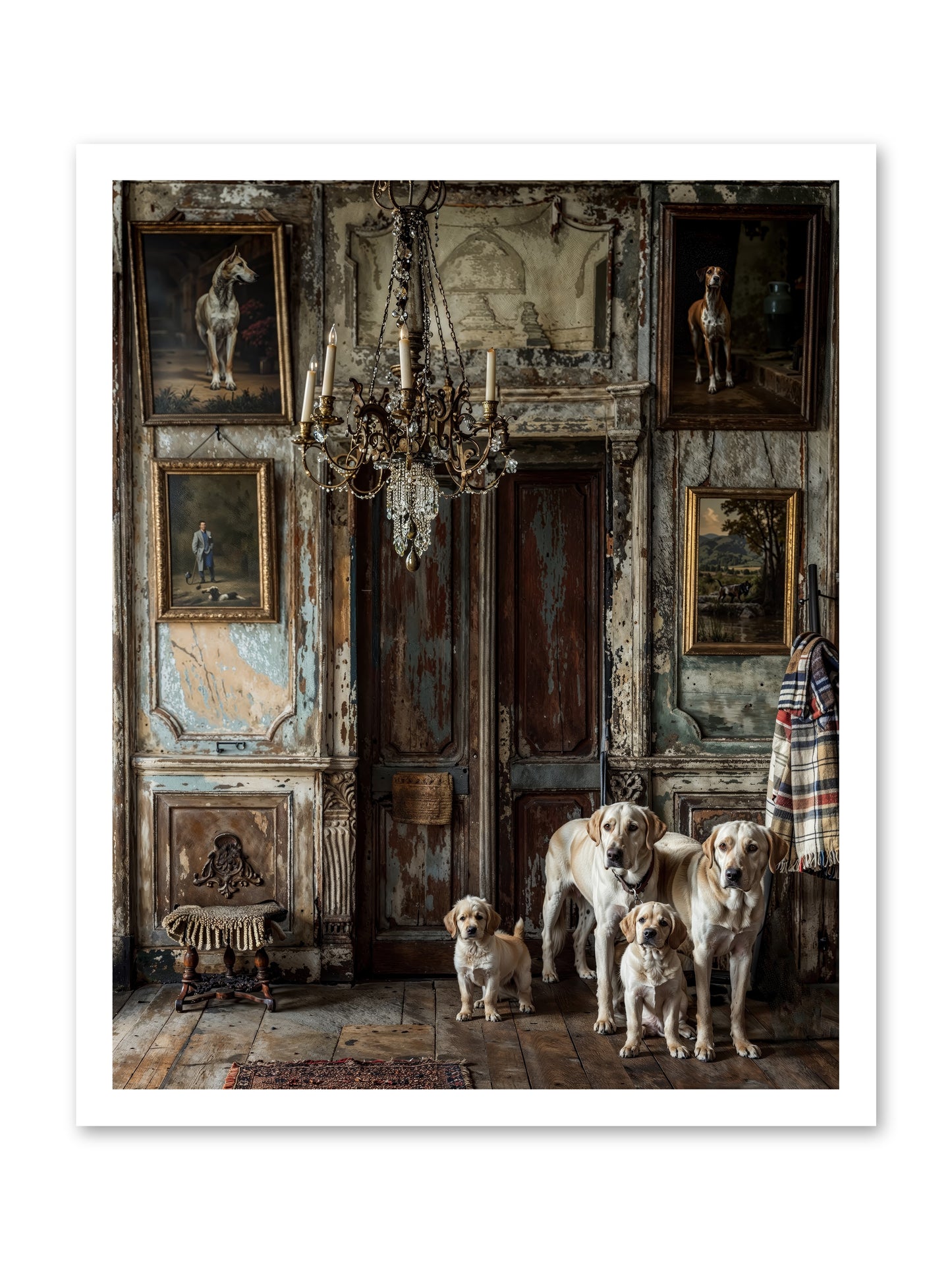 The Bespoke Leash Club -- Loose Canvas Print 20x25