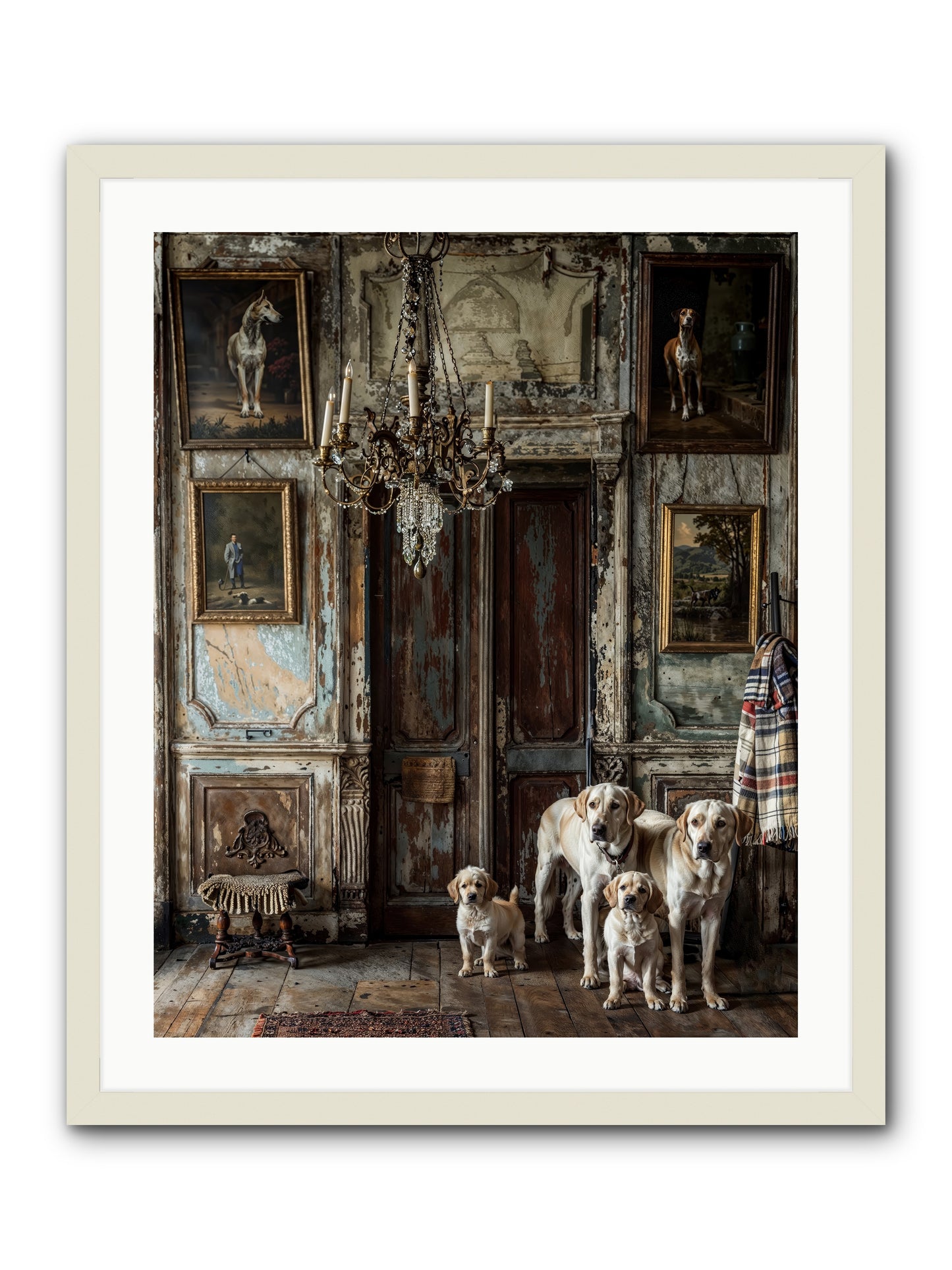 The Bespoke Leash Club -- Framed Print - White 24x30
