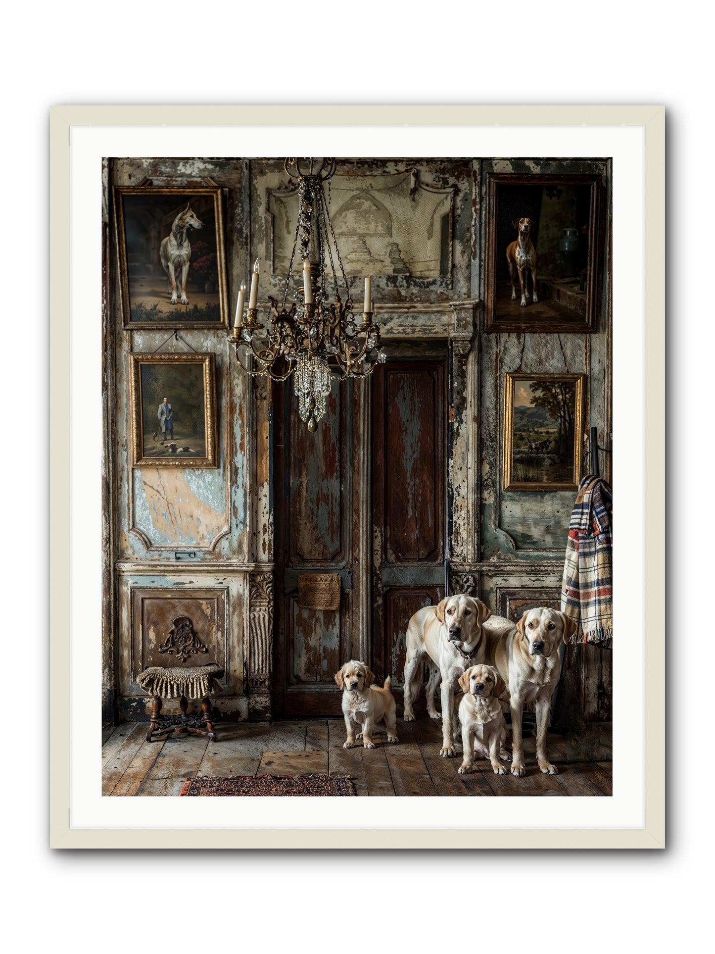 The Bespoke Leash Club -- Framed Print - White 32x40